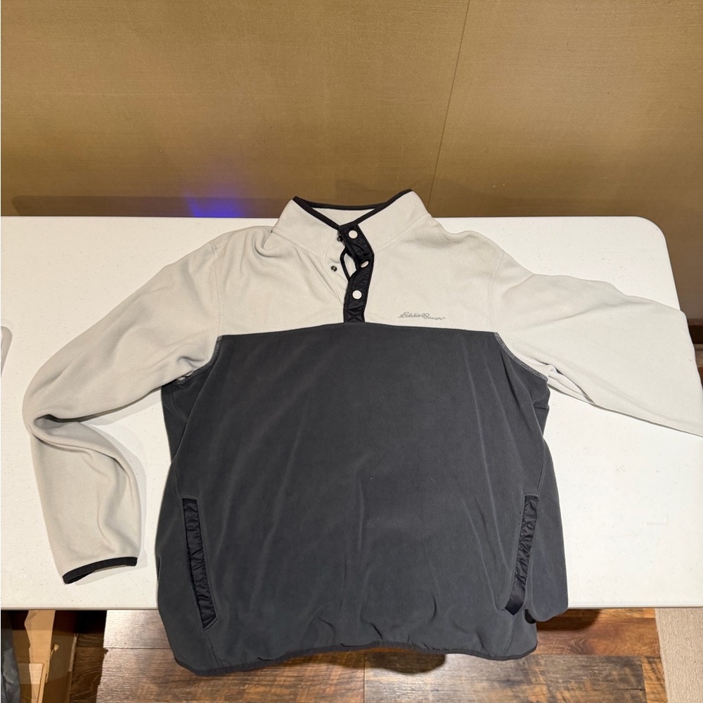 Eddie Bauer Gray Fleece Pullover